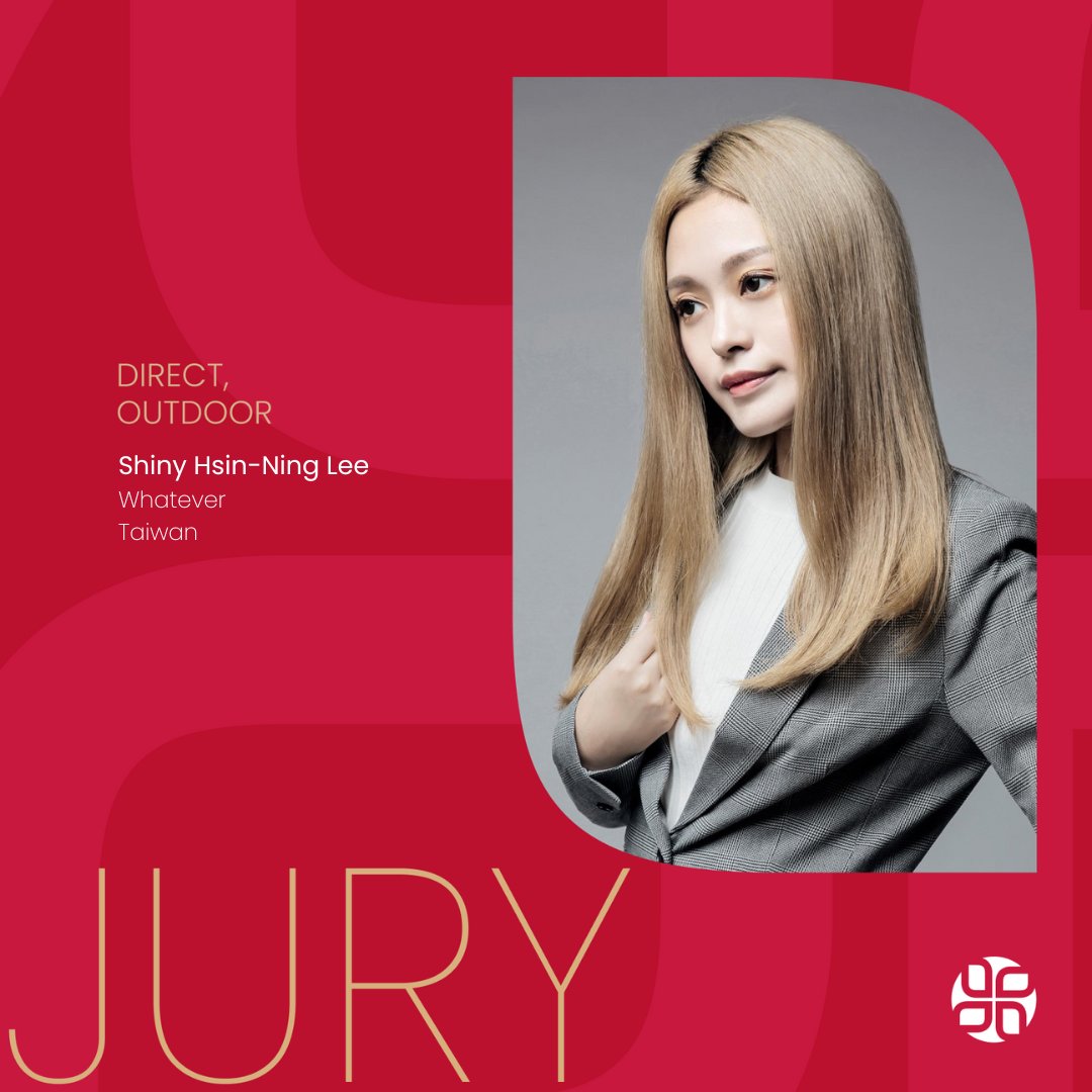 whtevr_co's tweet image. Shiny Lee, Creative Director of Whatever Taipei, is participating as a jury member in the Direct and Outdoor categories at the 2025 Spikes Asia Awards.

spikes.asia/.../jury/shiny…

@SpikesAsia 
#SpikesAsia #ShinyLee