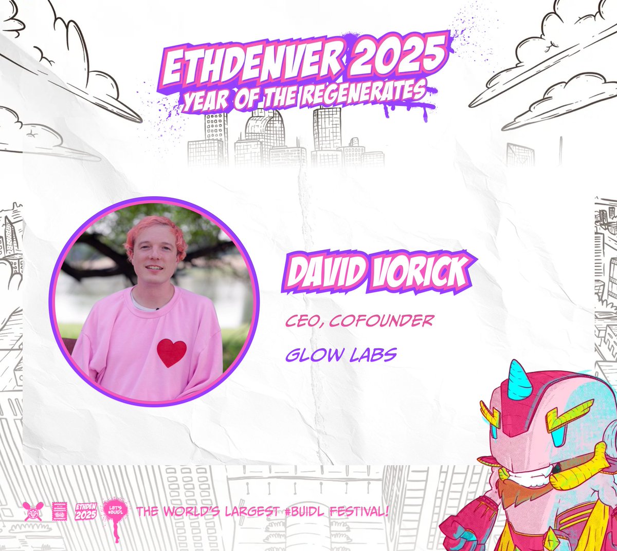 ETHDenver 🏔🦬🦄 (@ethereumdenver) on Twitter photo Speaker Announcement! 📢
We’re thrilled to welcome <a href="/DavidVorick/">David Vorick</a>, CEO & Co-Founder of Glow Labs to the ETHDenver 2025 stage! Speaker Announcement! 📢
We’re thrilled to welcome <a href="/DavidVorick/">David Vorick</a>, CEO & Co-Founder of Glow Labs to the ETHDenver 2025 stage!