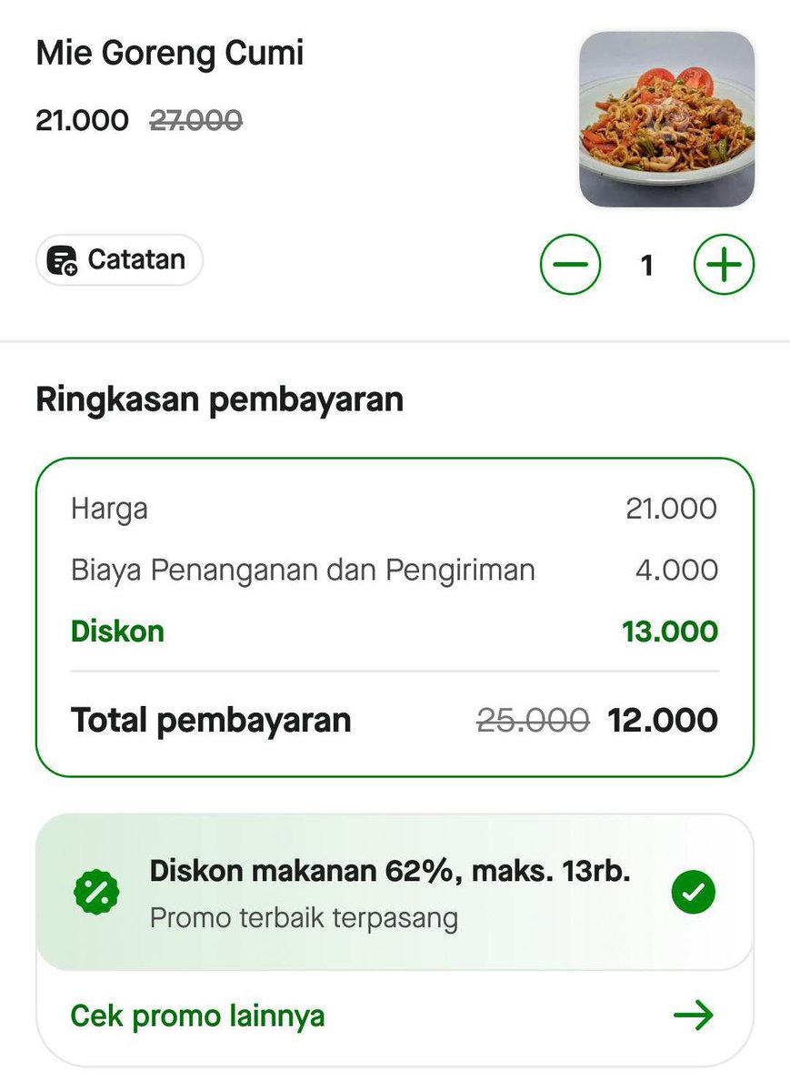 REAL gw baru ae beli maksi cuma 12k. Udah sama ongkir + tanpa syarat. Gw beli makan pakai GoFood HEMAT yg lagi ada Promo Tanggal Tua. Cek skrg karena promonya cuma ampe tgl 23 Februari aza. Comment ya buat kalian yg udah nyobain! 

Buat yg belum, cobain GoFood Hemat skrg❤️