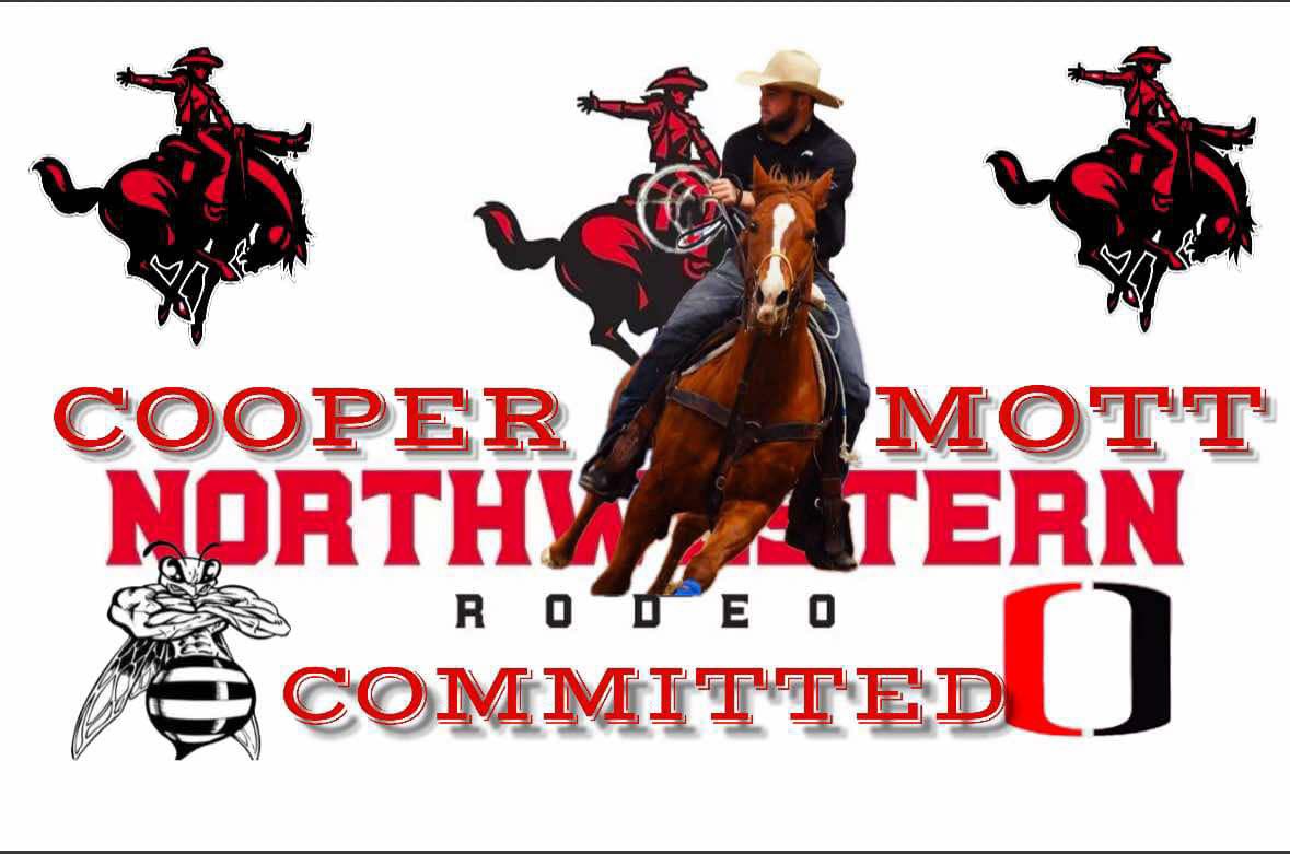 Thank you to all the football coaches that took time recruiting me but I have decided to take a different route in college and pursue rodeo at <a href="/NWOSU/">Northwestern Oklahoma State University</a> 
<a href="/ColeMott7x/">ColeMott</a> 
<a href="/JustinKindle2/">Justin Kindle</a> 
<a href="/colcordschool/">Colcord Schools</a> 
<a href="/colcordfootbal1/">colcordfootball</a>