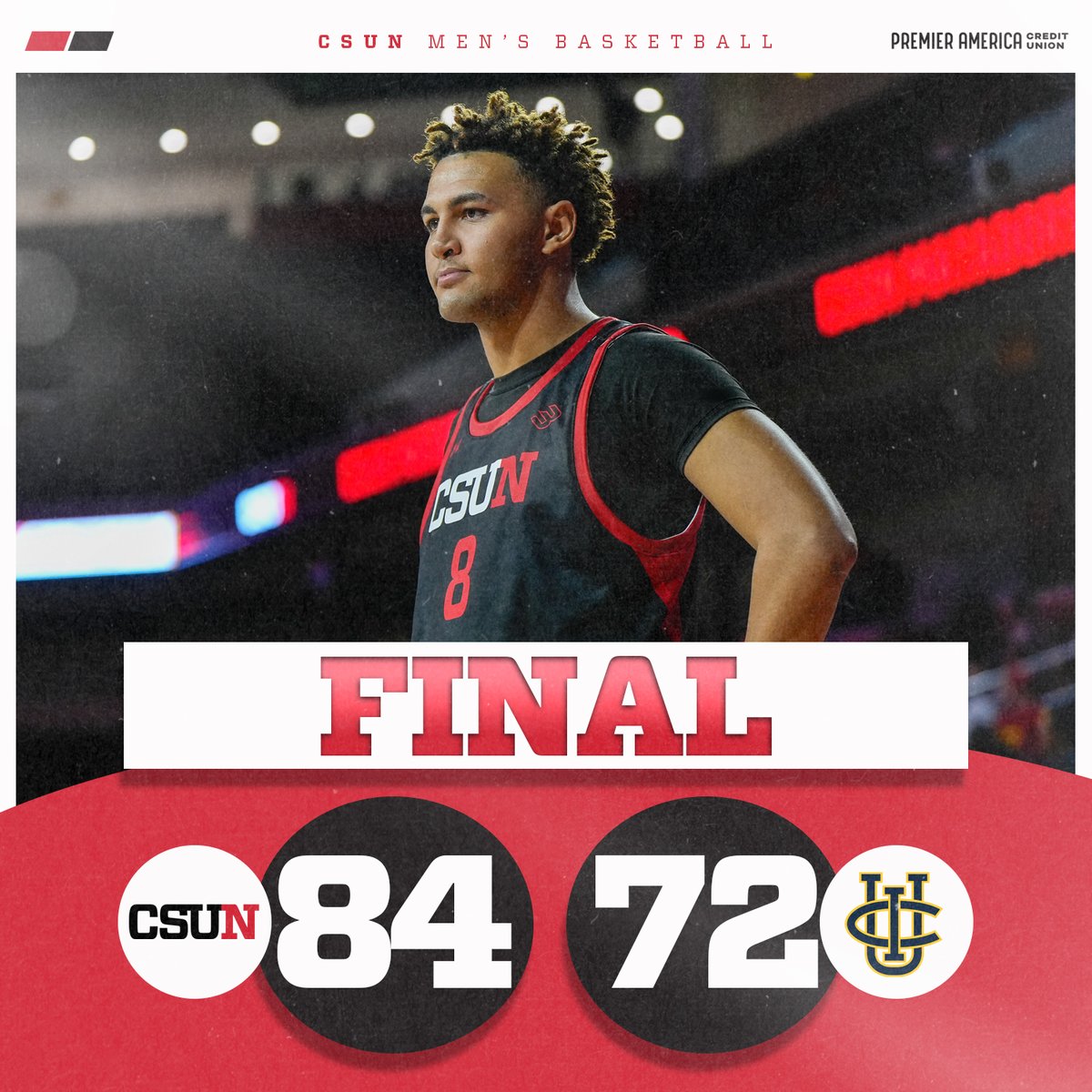 CSUN Matadors (@gomatadors) on Twitter photo The win of the year (so far).
<a href="/CSUNMBB/">CSUN Men’s Basketball</a> defeats conference-leading UC Irvine on the road by 12.
CSUN improves to 19-7 (11-4 <a href="/BigWestSports/">The Big West</a>) and has won six straight games.
#GoMatadors The win of the year (so far).
<a href="/CSUNMBB/">CSUN Men’s Basketball</a> defeats conference-leading UC Irvine on the road by 12.
CSUN improves to 19-7 (11-4 <a href="/BigWestSports/">The Big West</a>) and has won six straight games.
#GoMatadors