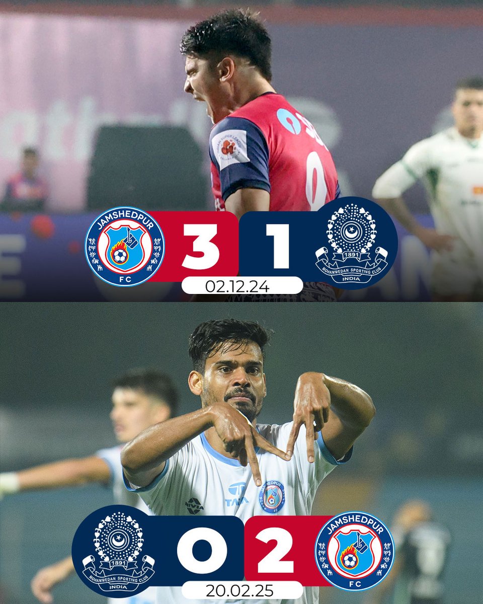 JamshedpurFC's tweet photo. Double Delight! 🎉
The Men of Steel complete our fourth double of the season⚔️ But the fight isn’t over as bigger battles lie ahead for our battle-hardened warriors 🔥💪
#JamKeKhelo #IndianSuperLeague #ISL #Football #MenOfSteel #Jamshedpur #MSCJFC https://t.co/v1e1V798zc