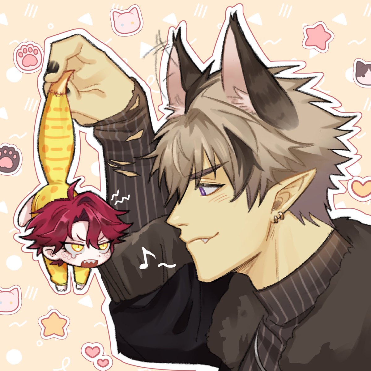 Hoto_11010's tweet photo. Mom! Can I have two pets? I promise they’ll get along… probably??
#CrimzonMuze #JurasickArt #tsundeREDs https://t.co/vmwjOKc2OM