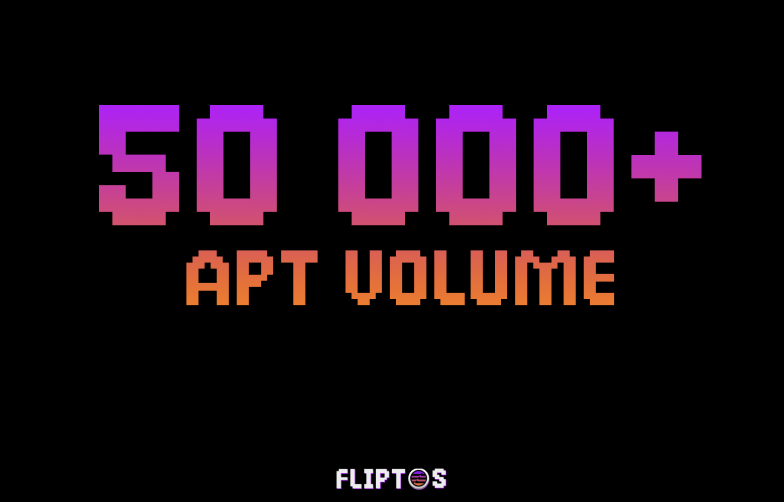 FliptosCoinFlip's tweet photo. 🌐 NEW MILESTONE 🌐

Fliptos has officially reached 50 000 $APT volume 🚀

The good news ?

We are only getting started !

PS:  To celebrate, we are sending 5 $APT to a Fliptos player that places a bet in the next 24h. https://t.co/7Pr8vR3PId