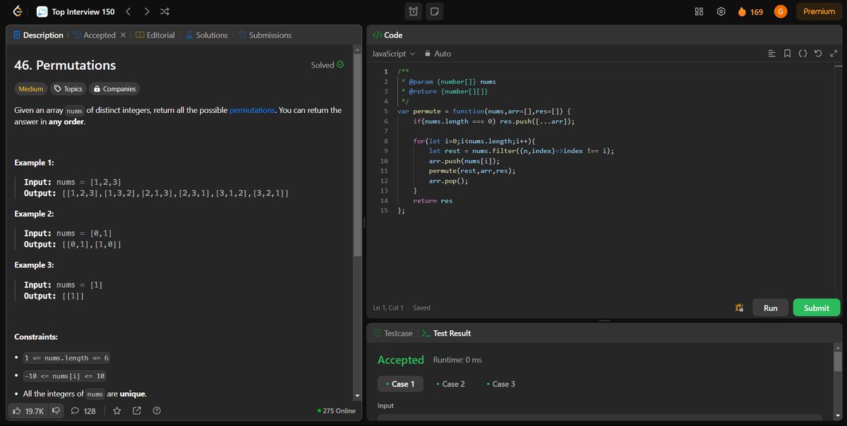 coding_ez24105's tweet image. Exploring the power of recursion & backtracking! 🚀 Today, I solved:
🔹 Letter Combinations of a Phone Number
🔹 Combinations
🔹 Permutations
🔹 Combination Sum
Every problem refines my approach! 💡
Leetcode Link: leetcode.com/u/Garvit_Jhala…
#LeetCode #Coding #100DaysOfCode