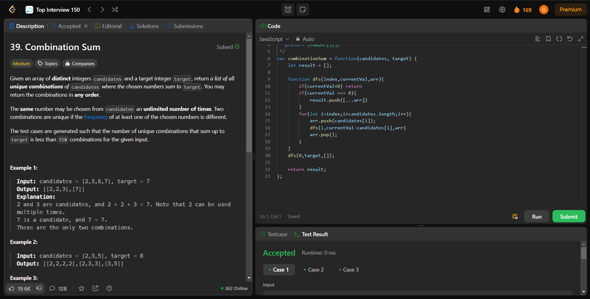 coding_ez24105's tweet image. Exploring the power of recursion & backtracking! 🚀 Today, I solved:
🔹 Letter Combinations of a Phone Number
🔹 Combinations
🔹 Permutations
🔹 Combination Sum
Every problem refines my approach! 💡
Leetcode Link: leetcode.com/u/Garvit_Jhala…
#LeetCode #Coding #100DaysOfCode