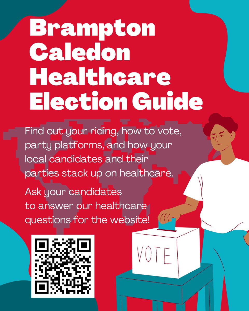 Peep our #election guide at BramptonCaledonHC.ca/vote! You can find out how to #vote, your riding and candidates, party platforms, facts on #healthcare issues, answers from candidates on healthcare, and more!
Advance polls are now open! #ForProfitFord #SavePublicHealthcare #onpoli