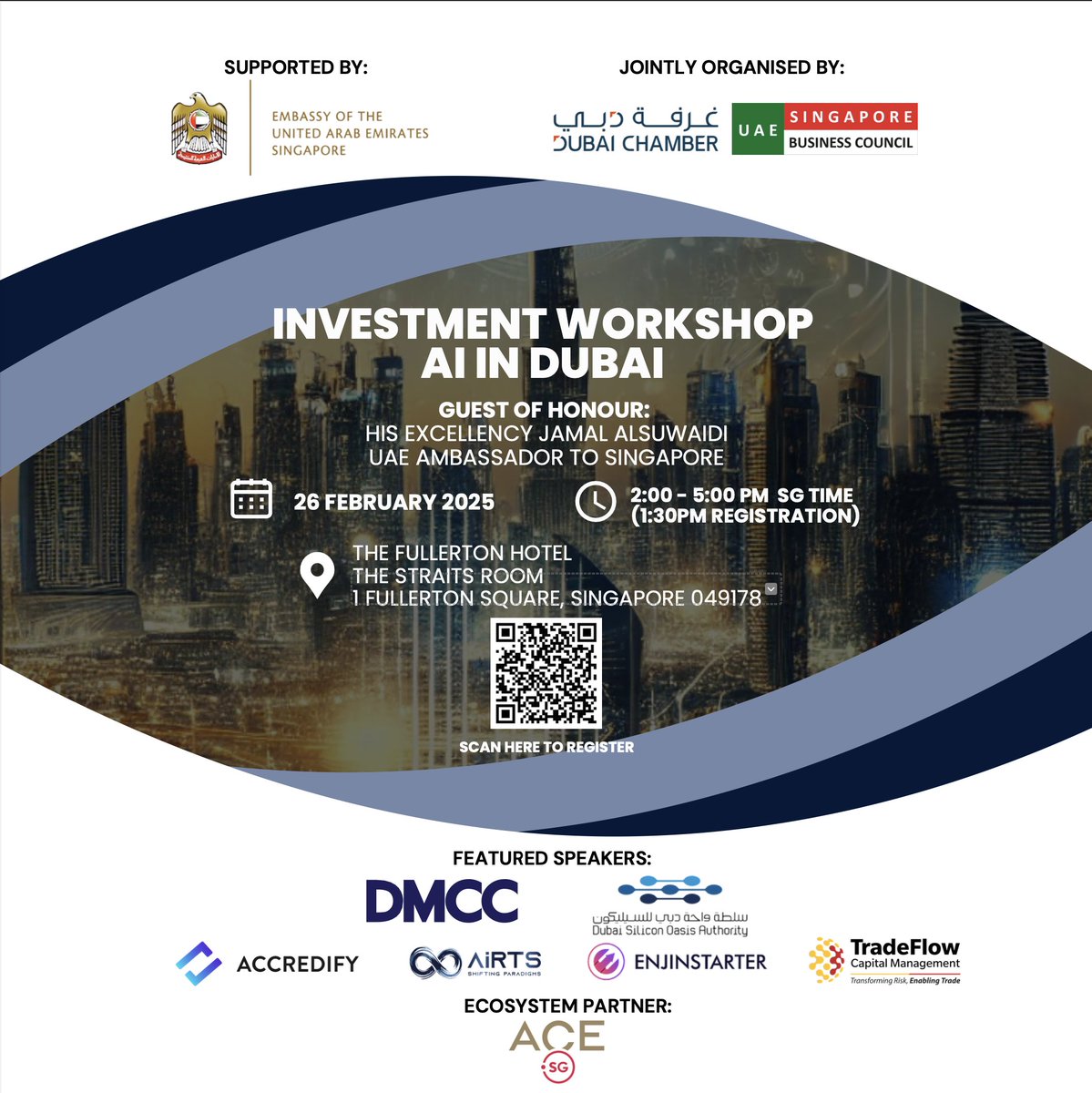 Accredify’s Solutions Architect, Abdul Hakim, will speak at "Investment Workshop: AI in Dubai"—co-organized by <a href="/uaesbc_sg/">UAE Singapore Business Council</a> &amp; <a href="/DubaiChambers/">Dubai Chambers</a> , supported by the <a href="/UAEEmbassySGP/">UAEEmbassySG</a> .

📅 26 Feb | 2–5PM
📍 Fullerton Hotel, Singapore

Thank you UAESBC for the invitation! 🚀