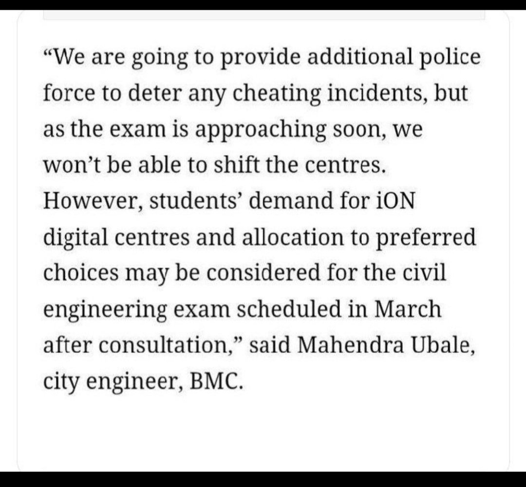 Rathodrohit705's tweet photo. @mybmc प्रशासनाने पुन्हा एका #TCS_ion परीक्षा केंद्राबाबत गांभिर्याने विचार करावा आणि होणारी परीक्षा ही अधिकृत TCS Ion digital परीक्षा केंद्रावरच घ्यावी ही नम्र विनंती.
#BMC_At_TCS_Ion_Centre 
@CMOMaharashtra @mieknathshinde @AjitPawarSpeaks @lokmat @abpmajhatv @TV9Marathi https://t.co/Zd5rUC8POW