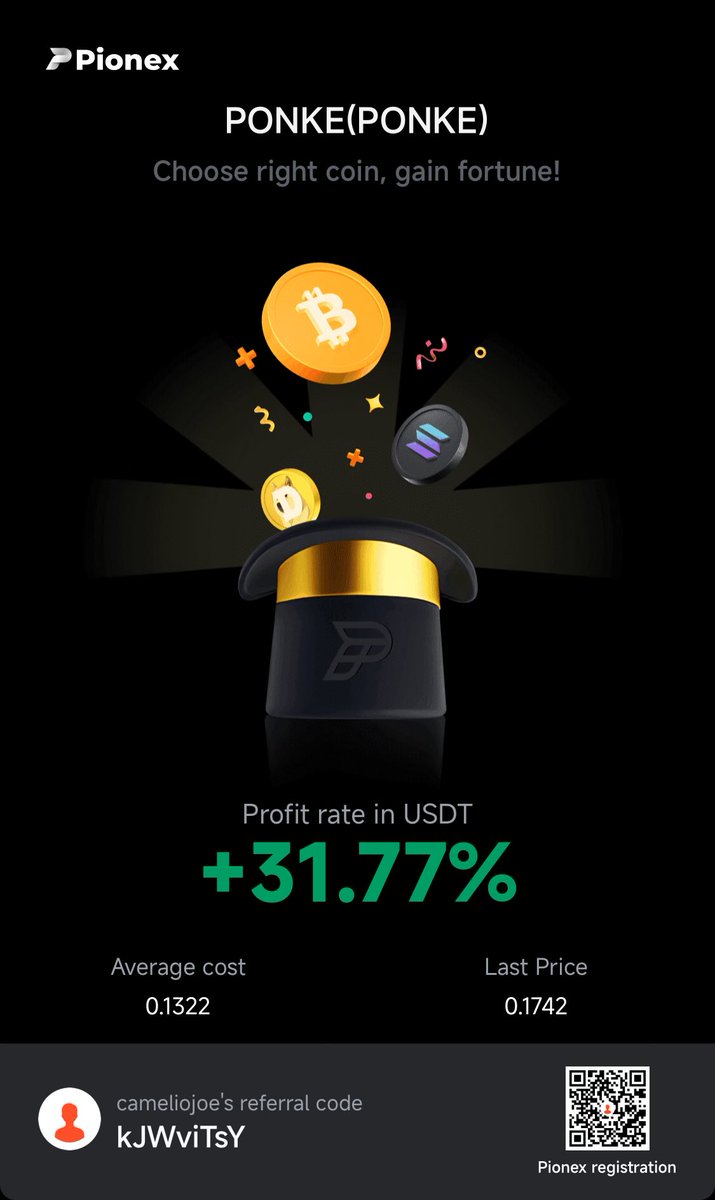 cameliojoe's tweet photo. PONKE to the moon! 32% on spot https://t.co/ZOsIfNp5Z6
