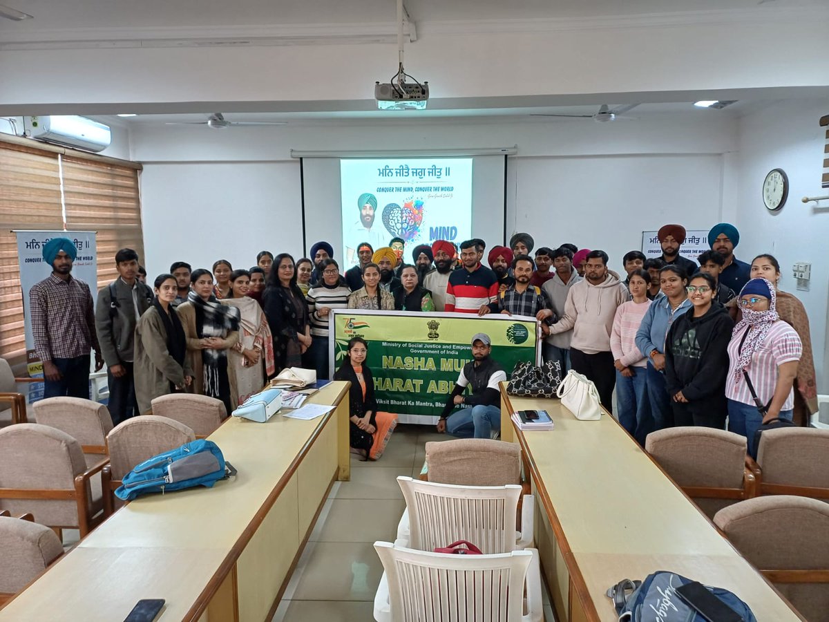 An Interactive Workshop for Drug De-addiction and Stress Management was conducted by Mr Bhajan Singh  his highly engaging and thoroughly informative mind programming techniques  inspired the 80 students to stay away from drugs to lead a Safe &amp; Healthy life.
<a href="/PMOIndia/">PMO India</a> <a href="/NMBA_MSJE/">Nasha Mukt Bharat Abhiyaan</a>