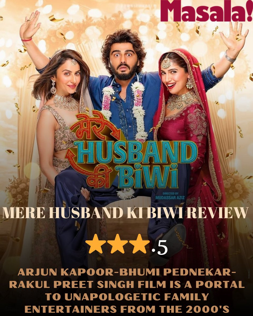 Masala! (@masalauae) on Twitter photo #MasalaMovieReview: Here's our thoughts on #MudassarAziz's #MereHusbandKiBiwi, starring #ArjunKapoor, <a href="/Rakulpreet/">Rakul Singh</a> and <a href="/bhumipednekar/">bhumi pednekar</a>. 🎬✨
Tell us your views about the film in the comments down below 👇
.
.
.
#bollywood #moviereview #rakulpreetsingh #bhumipednekar #MasalaMovieReview: Here's our thoughts on #MudassarAziz's #MereHusbandKiBiwi, starring #ArjunKapoor, <a href="/Rakulpreet/">Rakul Singh</a> and <a href="/bhumipednekar/">bhumi pednekar</a>. 🎬✨
Tell us your views about the film in the comments down below 👇
.
.
.
#bollywood #moviereview #rakulpreetsingh #bhumipednekar