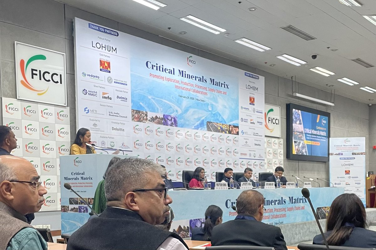At the FICCI event on Critical Minerals Matrix in New Delhi! A privilege to be with industry leaders, policymakers &amp; students shaping the world of mineral exploration, production &amp; supply chain resilience.
#CriticalMinerals #Mining #Sustainability #Policy #FICCI #Networking