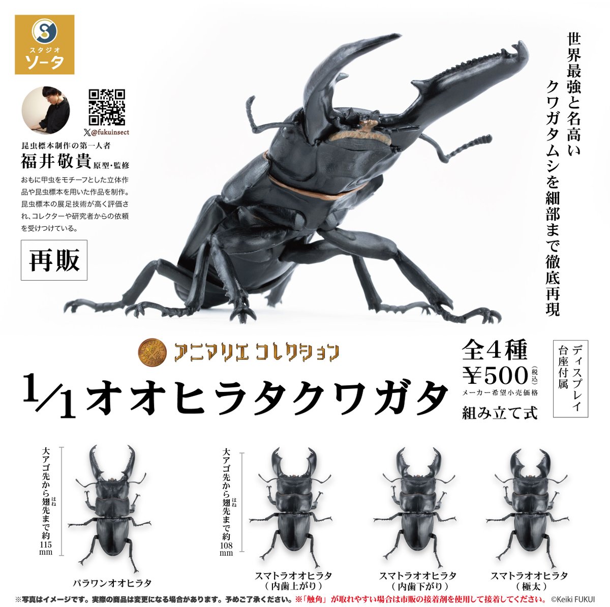 新商品のお知らせ】 カプセルトイ「アニマリエコレクション 1/1オオ