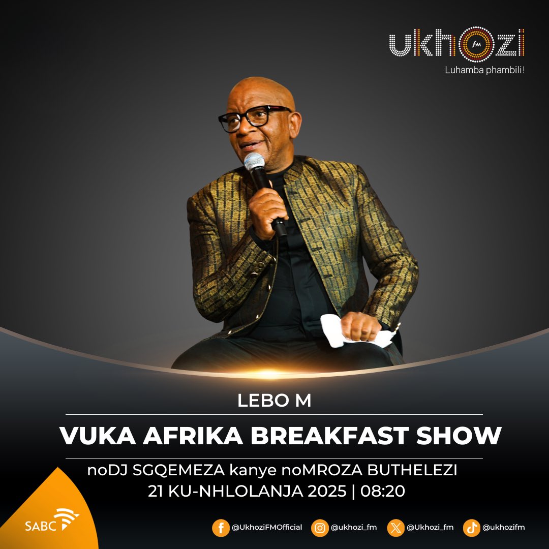 ukhozi_fm's tweet photo. Sivakashelwe isihlabani u-Lebo M wodumo we The Lion King. Lomdidiyeli oseke wahlomula indondo ye Grammy useneminyaka engu 40 ekulendima kanti useke waba yingxenye yama filimu afana no The Woman King kanye ne The Power of One. Uphinde abe ngumdidiyeli we filimu yalapha eNingizimu Afrika i-The Last Ranger eqokwe kuma Oscar Awards angolonyaka azobanjelwa eLos Angeles ngenyanga ezayo.

#UkhoziFMVABS #VABS #UkhoziFM #MasithandaneNoKhoziFM