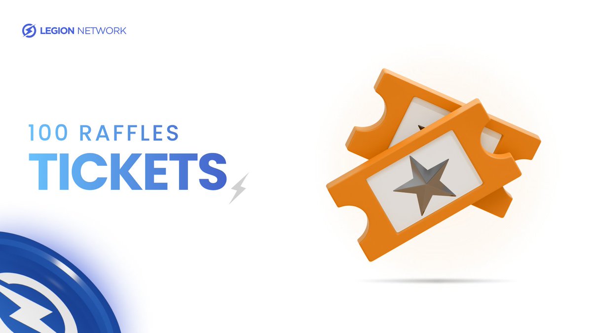 100 Raffle Tickets are yours for only 2000 Bolts! 

Win big with Mystery Boxes, premium subscription, and more.

Start collecting your tickets now and enjoy 20% Bonus!

#legionnetwork #legionsuperapp #web3gamming #Web3
