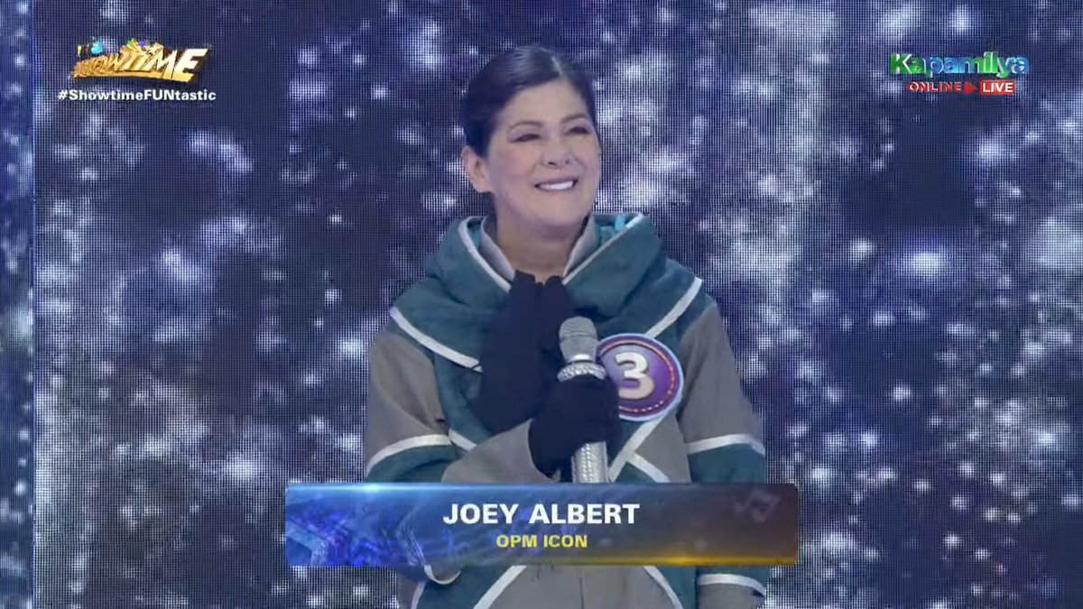 jmcarcoochie's tweet photo. MALI LAHAT NG HULA KOOO 😭😭😭
Our celebrity singer today, OPM Icon #JoeyAlbert ✨
#HideAndSing ⭐🎤
#ShowtimeFUNtastic ✨
@itsShowtimeNa 💙💛🫶🏻🌈💕 https://t.co/xxOjO2IOt3