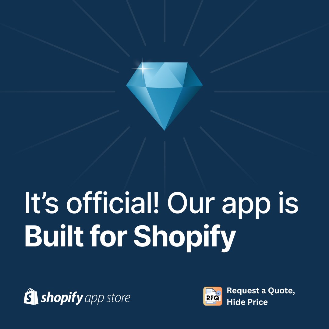 SetuBridgeApps's tweet image. Big news! 🚀 Our Request a Quote, Hide Price app is now Built for Shopify, making compliance seamless for your Shopify store! 🎉 apps.shopify.com/request-a-quot… #shopifyapps