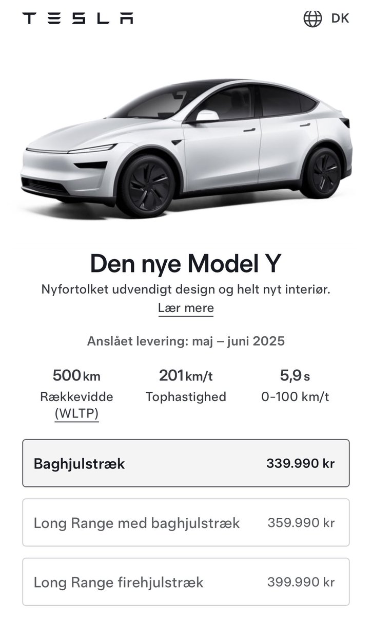 MBMCRS's tweet photo. The new Model Y is now available in all configurations in Europe 🥳 https://t.co/0TgT62Mo7x