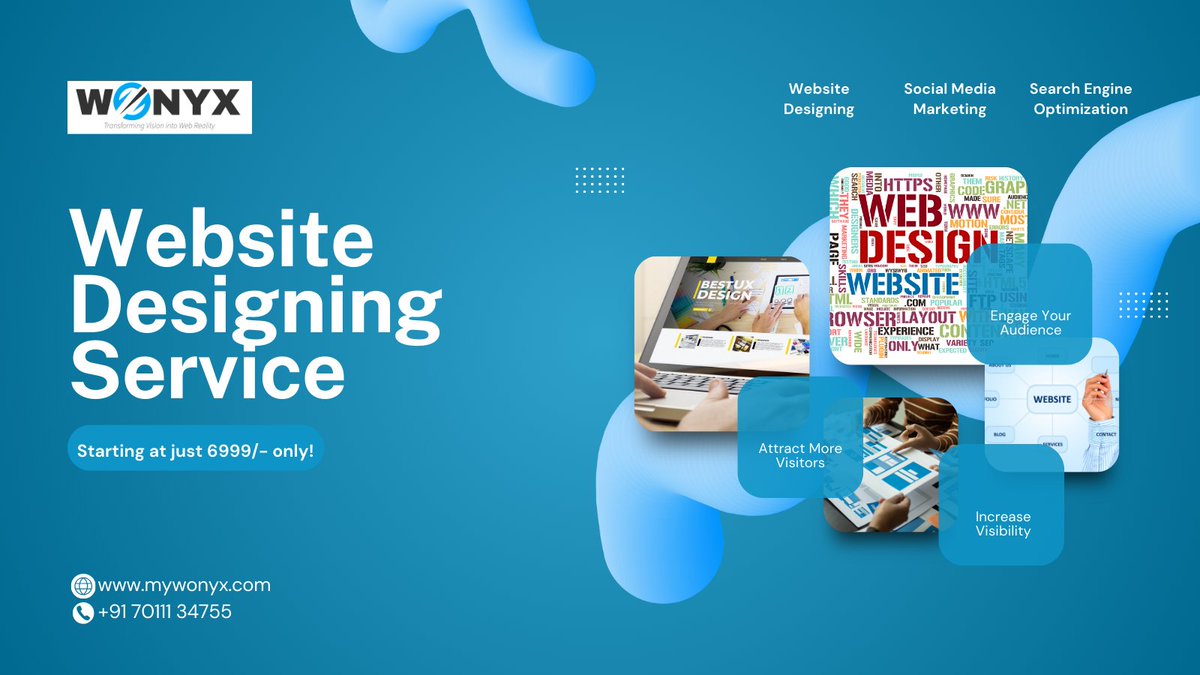 WonyxItsolution's tweet image. Looking for a #website that grabs attention and converts visitors? #WonyxITSolutions brings you innovative #designs at prices that’ll leave you amazed!
Contact us NOW and let’s get started on your perfect website! ✨
mywonyx.com | +91 70111 34755
#WebDesign
