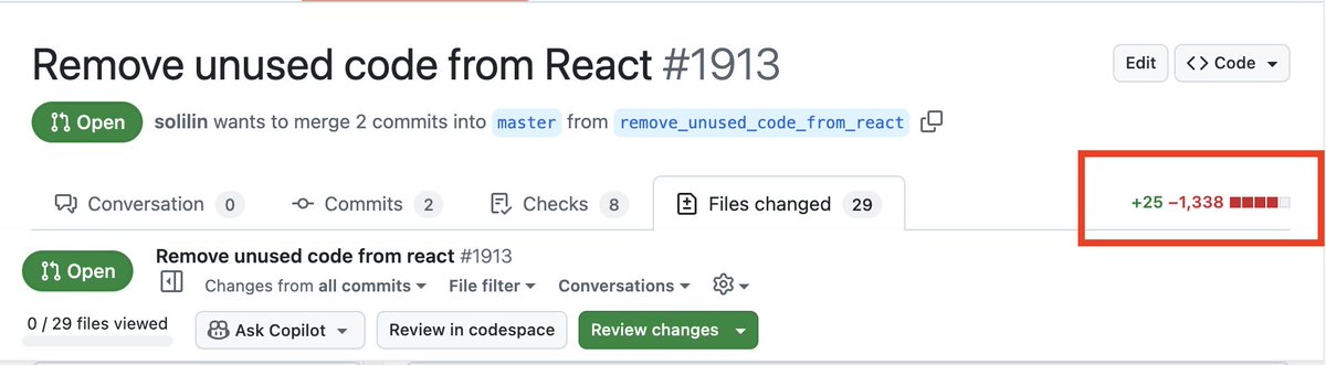 igor_alexandrov's tweet image. A couple of months ago I wrote that we are migrating a relatively big #React + #Rails API application to the Rails monolith with Hotwire and Stimulus.

We already made good progress, and these are PRs I, personally, love the most of all.