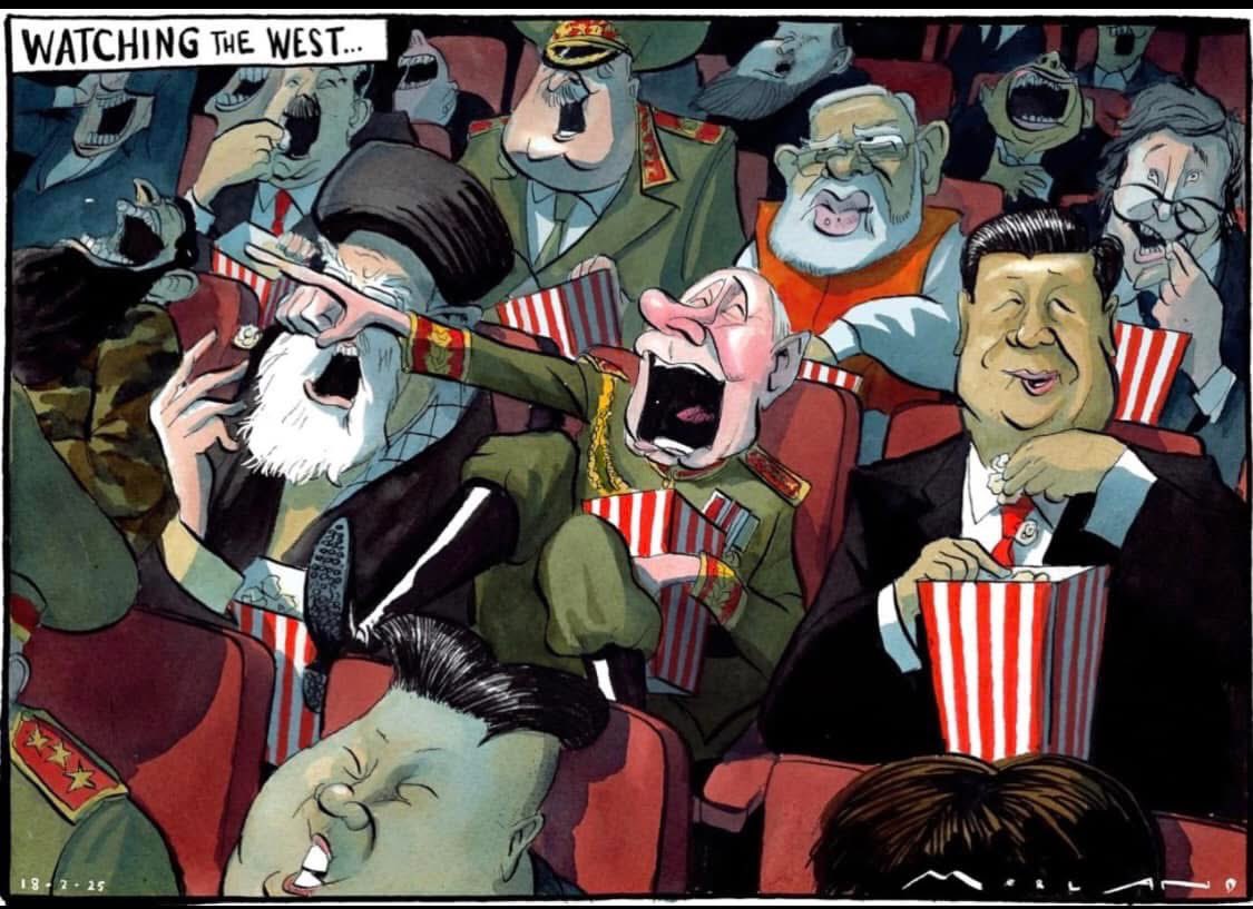 DaraKulyk's tweet photo. #Trump and Putin talks. Two lunatics divide spheres of influence. https://t.co/cV1aUhRAxk