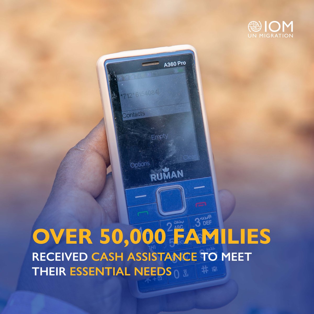 iom_somalia's tweet photo. Over 50,000 displaced families received cash assistance, helping them meet essential needs while restoring their dignity and independence, thanks to support from @NagaadProject and funding from @mpf1somalia.

#NagaadProject https://t.co/DG0vsru8ja