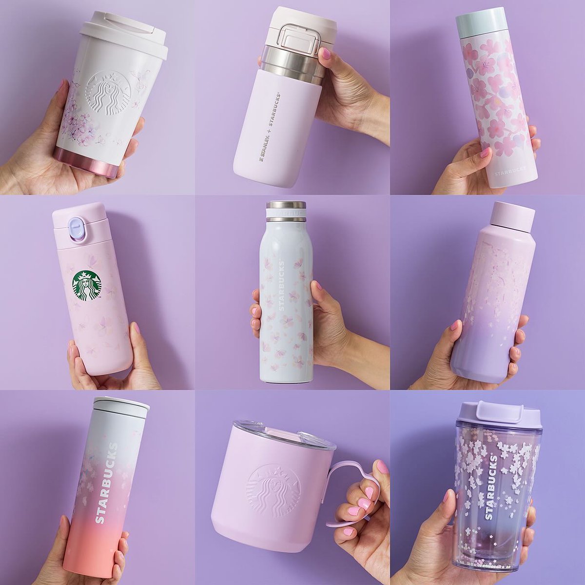 Starbucks_J's tweet photo. SAKURAグッズ第2弾🌸
明日(2/25)20:00からオンラインストアで先行販売スタート✨

第2弾のテーマは、夕桜と夜桜🌅🌙
ふんわり美しい桜が描かれたマグカップやボトルが登場します。
新しい季節を、お気に入りのグッズと一緒に迎えませんか☺️
*店舗販売は2/28(金)スタートです。