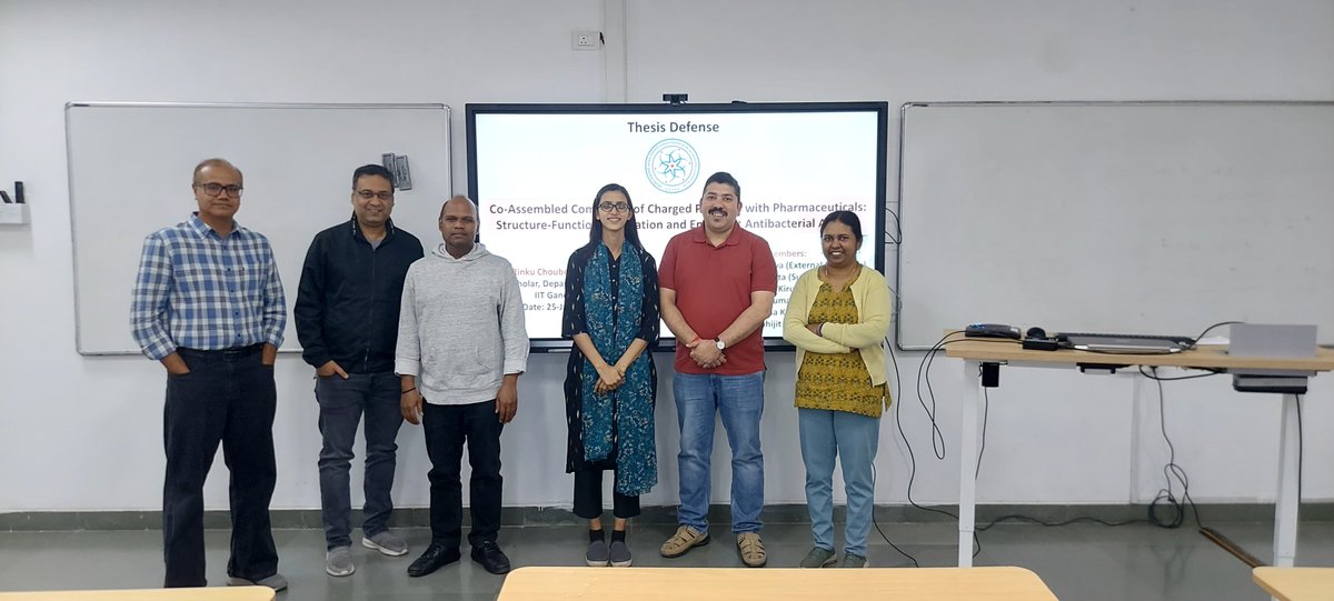 Congratulations to Dr. Rinku Choubey for successfully completing the Ph.D. defense in Department of Chemistry IITGN under the supervision of Prof. Bhaskar Datta at IIT Gandhinagar.