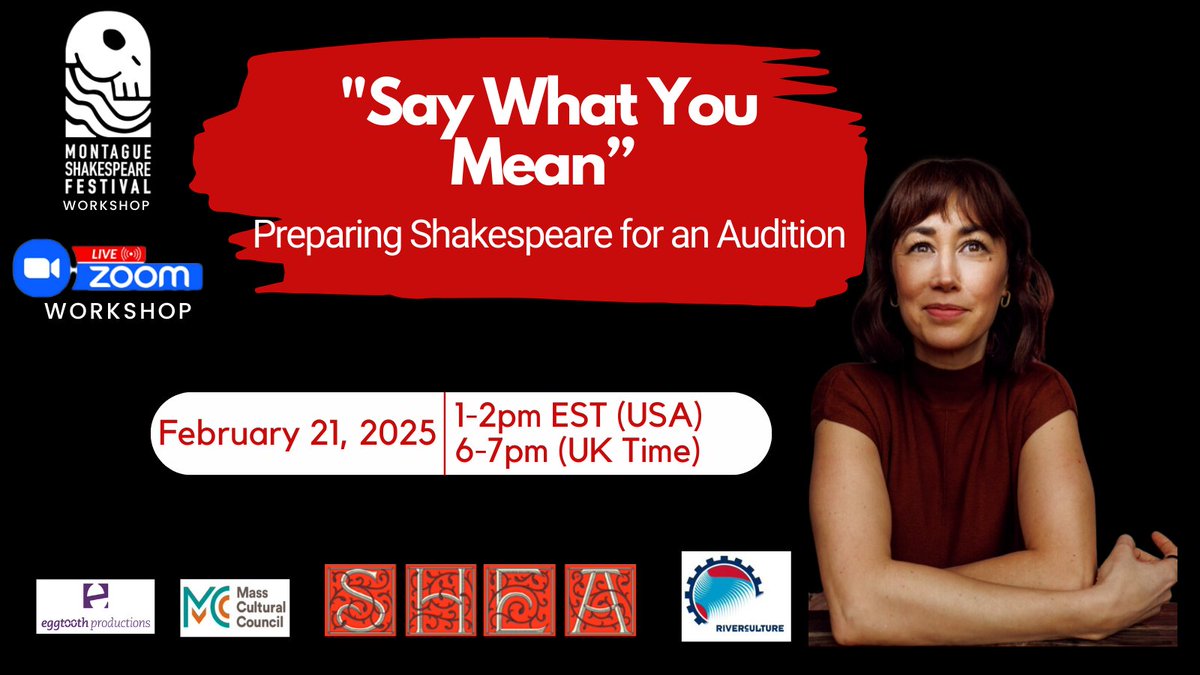📢 Calling All Actors &amp; Shakespeare Enthusiasts! 🎭

Join Royal Shakespeare Company actress Siubhan Harrison for an exclusive Zoom workshop on preparing Shakespeare’s text for auditions! Whether you're a seasoned performer or just starting your journey with the Bard, this session