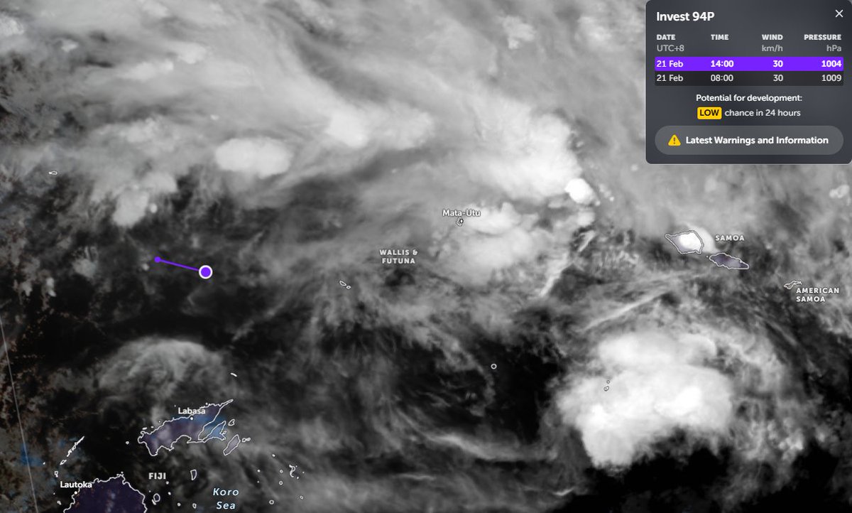 idboizz's tweet image. ‼️INVEST 92P ADVISORY‼️
Yet to be prelabelled, #NinetyTwoP emerged N of RSMC Nadi with predictions of slow development within next few days