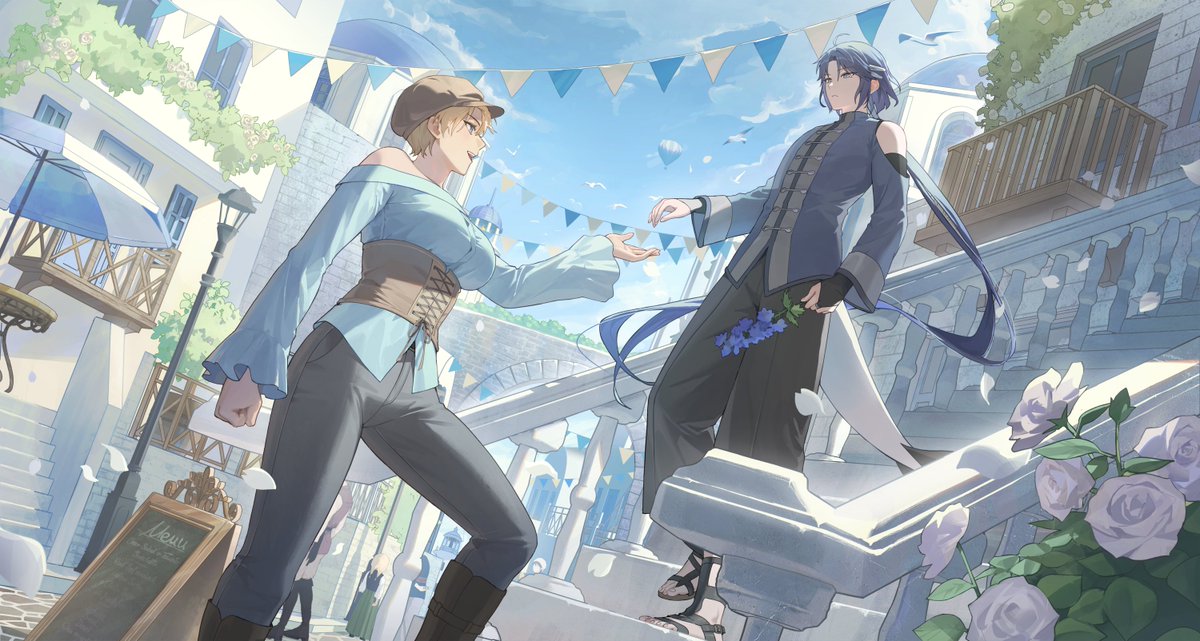 사랑하는 페어의 500일을 기념해 그렸습니다 🩵💙