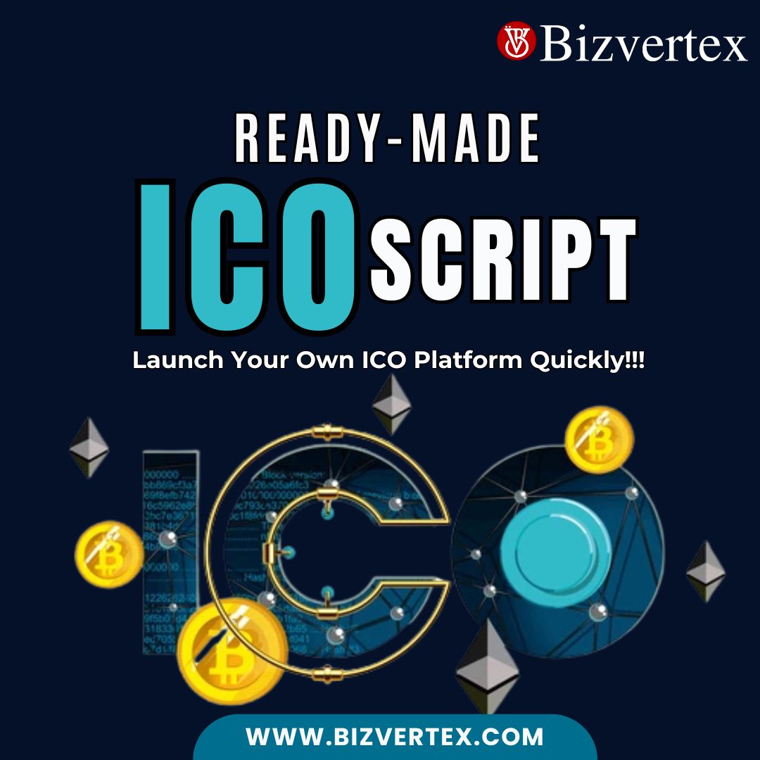 bizvertex's tweet image. #Bizvertex's Ready-Made #ICOScript simplifies your #Fundraising journey. A pre-built, customizable, and secure platform that ensures a smooth #tokensale process for #enterprises and #startups alike.
Free Demo &lt;&gt; bizvertex.com/ready-made-ico…
#ico #icosoftware #initialcoinoffering