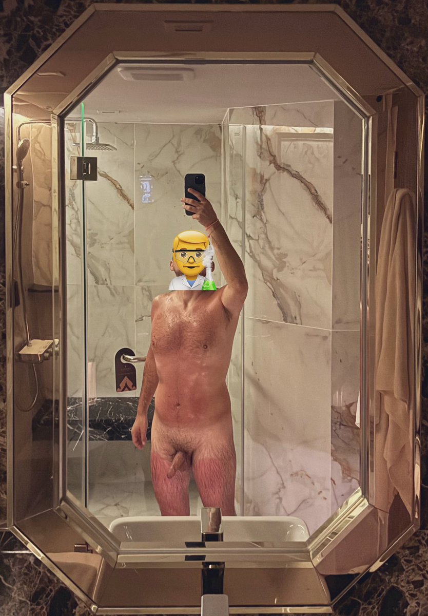Nude_Scientist's tweet photo. Hotel bathroom selfie after a shower. What do you think? 🧼

#nakedman #nakedmen #malenude #nudism #cock #naturist https://t.co/BKo6QojpOu