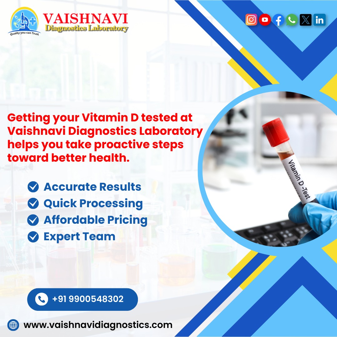 VaishnaviD52241's tweet image. Vitamin D is essential for strong bones and immunity! 🌞 Get tested at Vaishnavi Diagnostics for accurate results, quick service, and affordable care. 💪 Take charge of your health today! 🩺
#VitaminD #AccurateResults #QuickProcessing #VaishnaviDiagnostics #StayHealthy