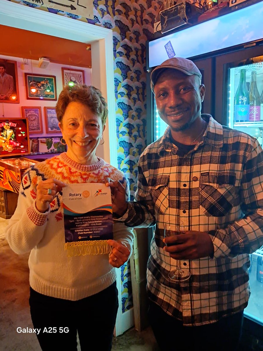 rckira1's tweet photo. Our very own Rtn. Fred Mubiru had the pleasure of connecting with the Rotary Club in Albany, CA. He was warmly received, shared a banner from RC Kira, and engaged in meaningful discussions. Looking forward to strengthening these global Rotary ties! 🤝 #RotaryConnects @mbulafu https://t.co/TNQLvsr5h3