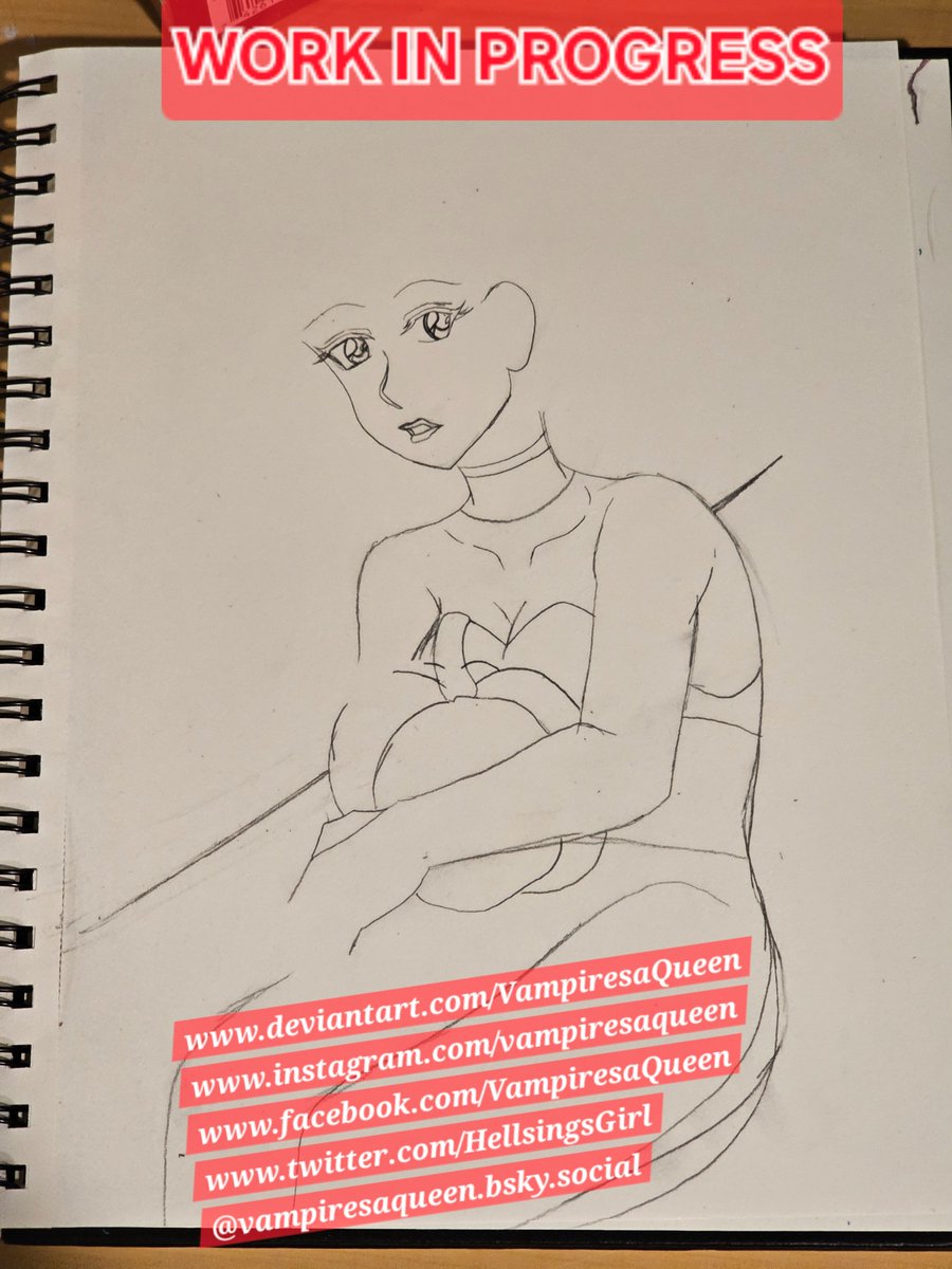 #wipart of a Halloween-inspired art commission!! 🎃 
#ArtCommission #Halloween #AnimeArt