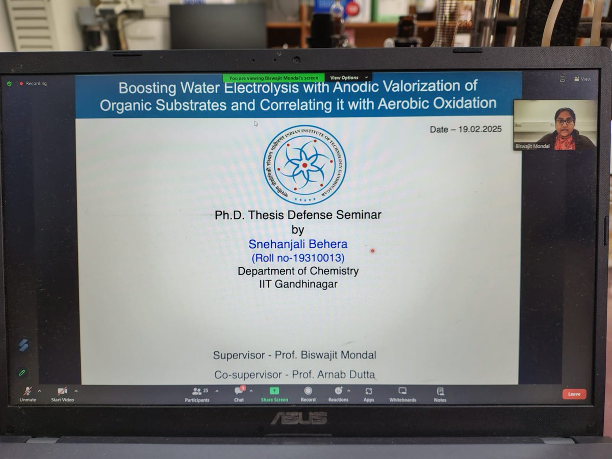 Chemistry IITGN (@chemistryiitgn) on Twitter photo Congratulations to Dr. Snehanjali Behera (<a href="/28Snehanjali/">Snehanjali Behera</a> ) for successfully completing the Ph.D. defense in Department of Chemistry IITGN under the supervision of Prof. Biswajit Mondal (<a href="/Biswaajit88/">Biswajit</a> ) and co-supervision of Prof. Arnab Dutta (<a href="/ArnabDuttaIITB/">Arnab Dutta</a> ) at IIT Gandhinagar. Congratulations to Dr. Snehanjali Behera (<a href="/28Snehanjali/">Snehanjali Behera</a> ) for successfully completing the Ph.D. defense in Department of Chemistry IITGN under the supervision of Prof. Biswajit Mondal (<a href="/Biswaajit88/">Biswajit</a> ) and co-supervision of Prof. Arnab Dutta (<a href="/ArnabDuttaIITB/">Arnab Dutta</a> ) at IIT Gandhinagar.