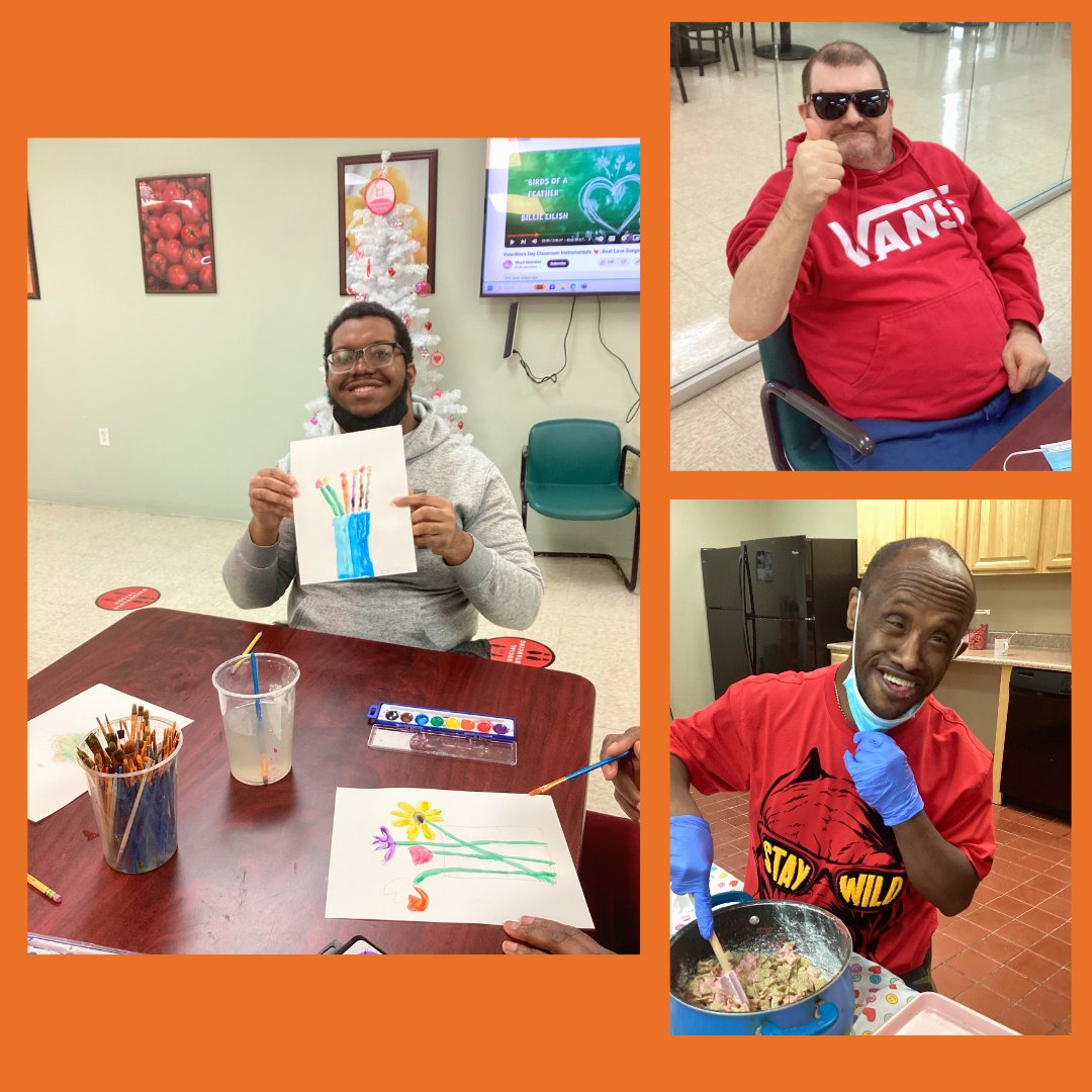 ArcUnionNJ's tweet image. #throwback to last Friday - Valentine&apos;s Day 💗 festivities w/Bridge to Employment and Room 3. We enjoyed making treats, playing music bingo, song writing, and painting 🎶🎨😄 #TheArcofUnionCounty #Februaryfun #painting #music