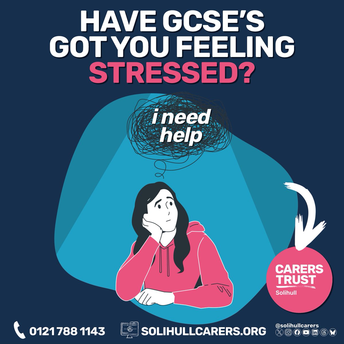 solihullcarers's tweet photo. You whisper for help. We hear you.
Weβre here to support #youngcarers with revision resources, timetables, or just a listening ear.
π Call Lydia/Nicola: 0121 788 1143
π§ Email: youngcarers@solihullcarers.org
#GCSESupport #SolihullCarers #ExamStress #RevisionHelp https://t.co/BffnEmVffM