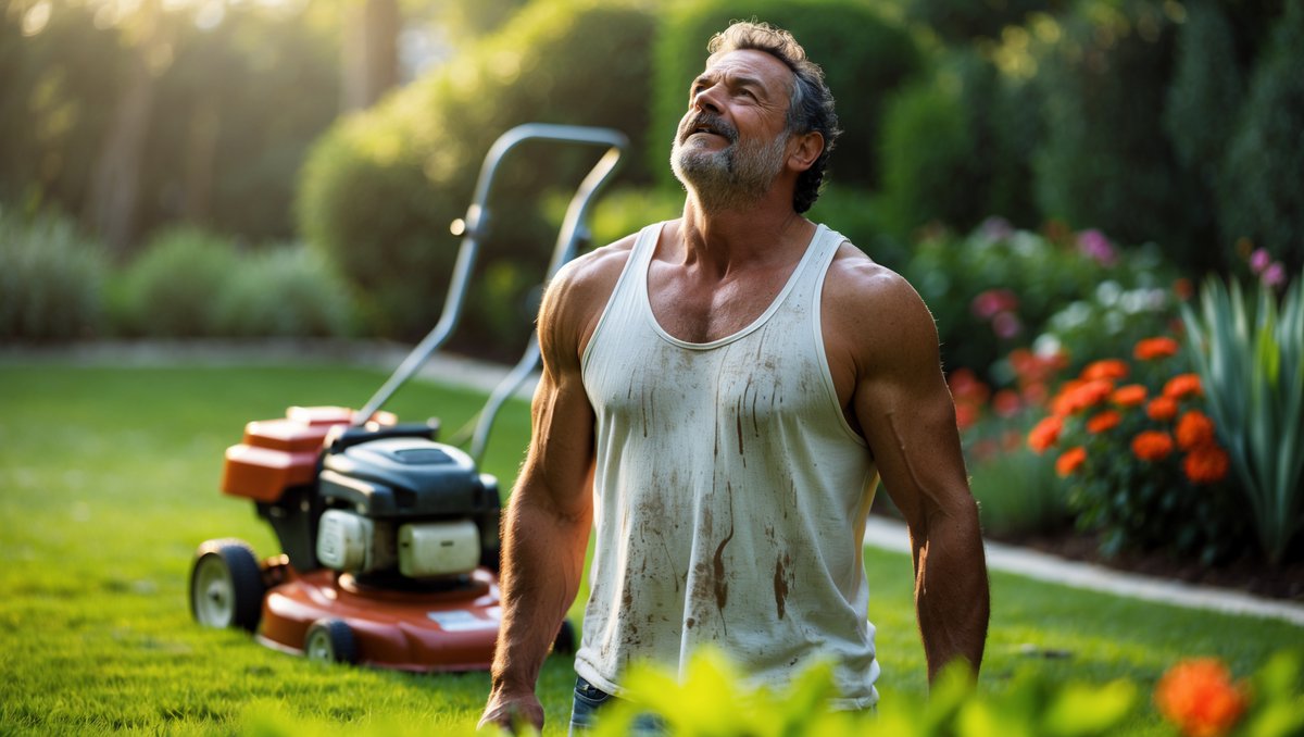 Nobody talks about how mowing your lawn is literally just walking around while making satisfying straight lines. It's literally therapy but you get a nice yard after 😌🌱