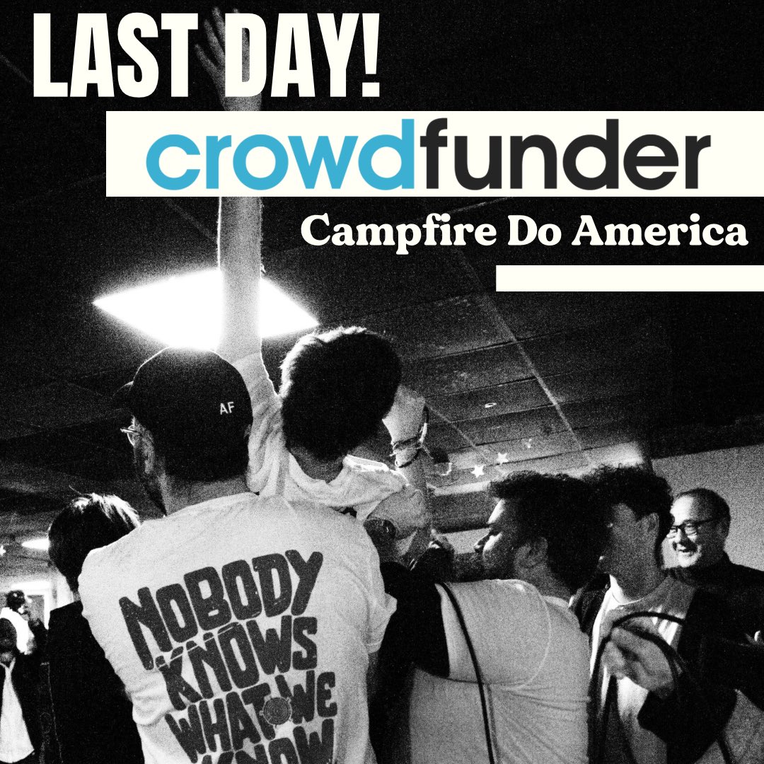 Last day of our CROWDFUNDER and your last chance to get involved! 

crowdfunder.co.uk/p/campfire-soc…

Fancy yourself some signed original prints or signed set lists? Maybe you’d like a drum lesson from Ben or does your band or brand need a new video made by Tom? 

We’re coming America! 🇺🇸