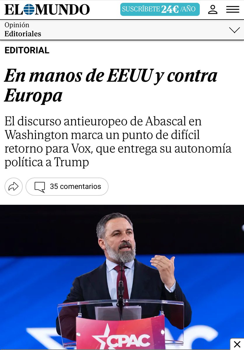 hermanntertsch's tweet photo. Santiago Abascal ha hecho la mejor defensa de España y Europa que se ha oído en Washington en décadas. Y lo sé porque estuve presente. Pero los lacayos de los lacayos de la banda delincuente de Sánchez no quieren ni pueden enterarse.
Santiago Abascal les ha dicho a Trump, a Vance y a Musk que España como otras naciones europeas está en manos de una red totalitaria de delincuentes que desprecia a su pueblo y su país y quieren transformarlo en
algo que la gente no quiere.
Y les ha dicho a los EEUU que los españoles se van a liberar, como los franceses, los finlandeses o los alemanes. Pero que agradecen que dejen de ayudar a la intoxicación ideológica que perpetran quienes saquean y aplastan a sus pueblos y destruyen sus naciones.