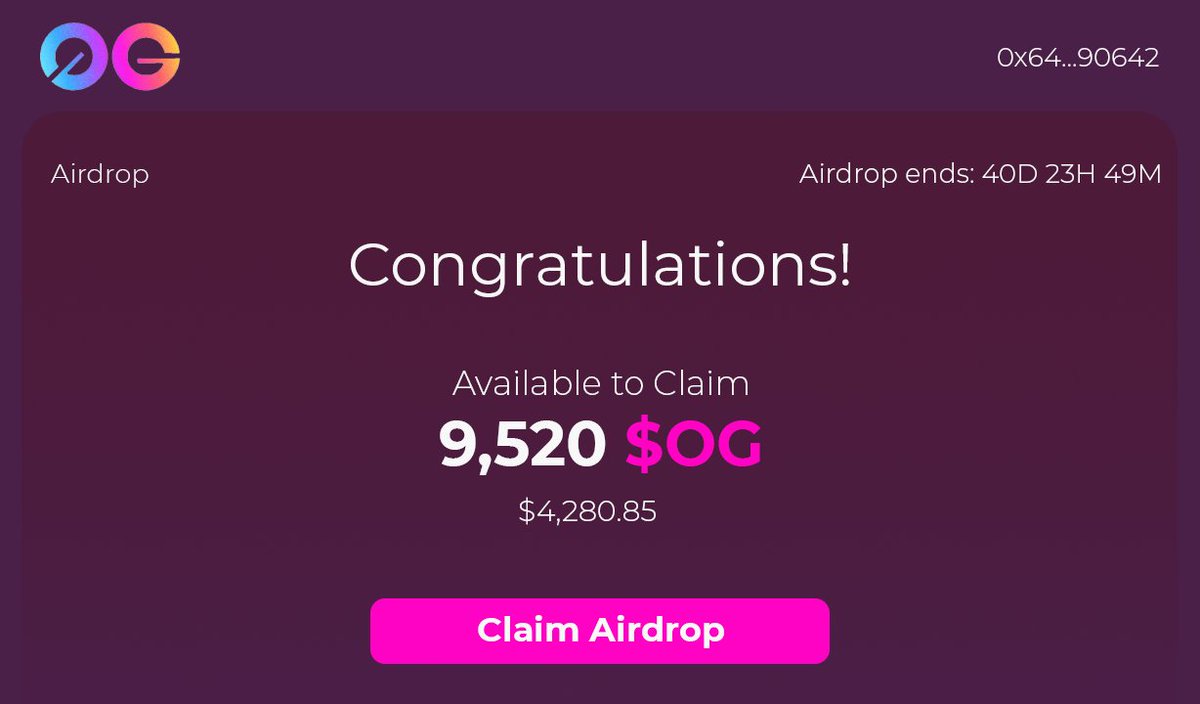 0xMentor_'s tweet photo. Hurry up! $OG Airdrop is coming!

$325M invest = Massive Rewards!

Cost: $0 | Time: 5 min | Reward: $1700+

Scroll down to see step-by-step guide 👇🧵 https://t.co/nWGDkzjHia