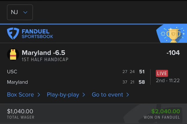 gardenstguru's tweet photo. Day 7 ✅✅✅ that makes it 3 in a row. 

Can we make it 4 tonight ?

#GamblingX #fanduel #sportsbetting https://t.co/TUihUMbFNp
