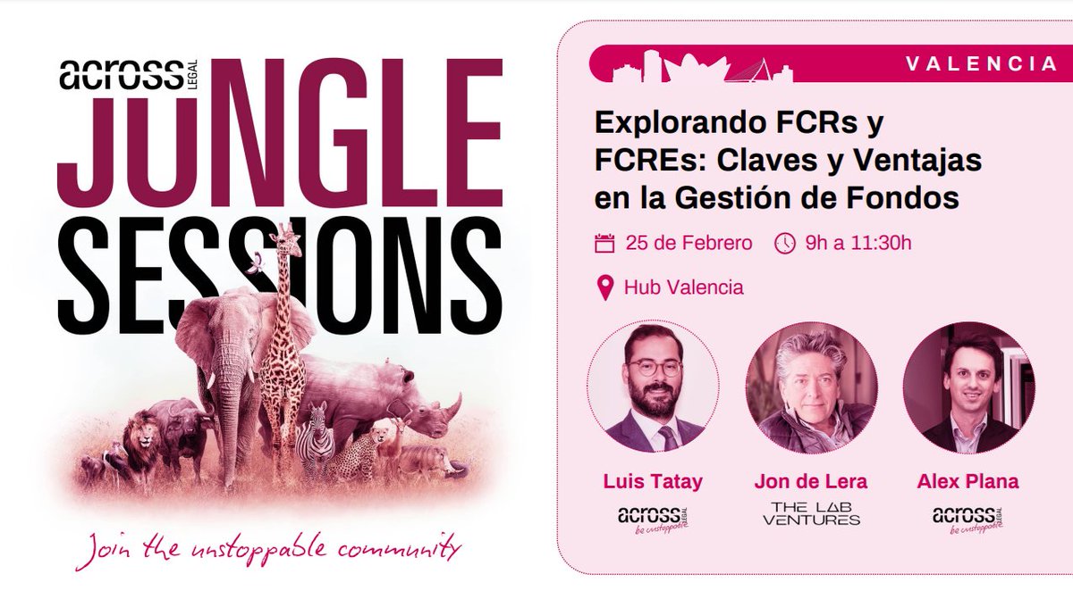 Across Legal (@acrosslegal) on Twitter photo ☕¡El 25 de febrero no te pierdas nuestro desayuno exclusivo en Valencia!
📍En The Terminal Hub
⌚ A las 9h
🎙️Hablaremos de #privateequity, gestoras y fondos con <a href="/A_PlanaPaluzie/">Àlex Plana Paluzie</a> <a href="/luistatay/">Luis Tatay 🦇 🏀</a> y Jon de Lera (<a href="/TheTerminalHub/">The Terminal Hub</a>)
▶️▶️Apúntate aquí: lnkd.in/eR_setsX ☕¡El 25 de febrero no te pierdas nuestro desayuno exclusivo en Valencia!
📍En The Terminal Hub
⌚ A las 9h
🎙️Hablaremos de #privateequity, gestoras y fondos con <a href="/A_PlanaPaluzie/">Àlex Plana Paluzie</a> <a href="/luistatay/">Luis Tatay 🦇 🏀</a> y Jon de Lera (<a href="/TheTerminalHub/">The Terminal Hub</a>)
▶️▶️Apúntate aquí: lnkd.in/eR_setsX