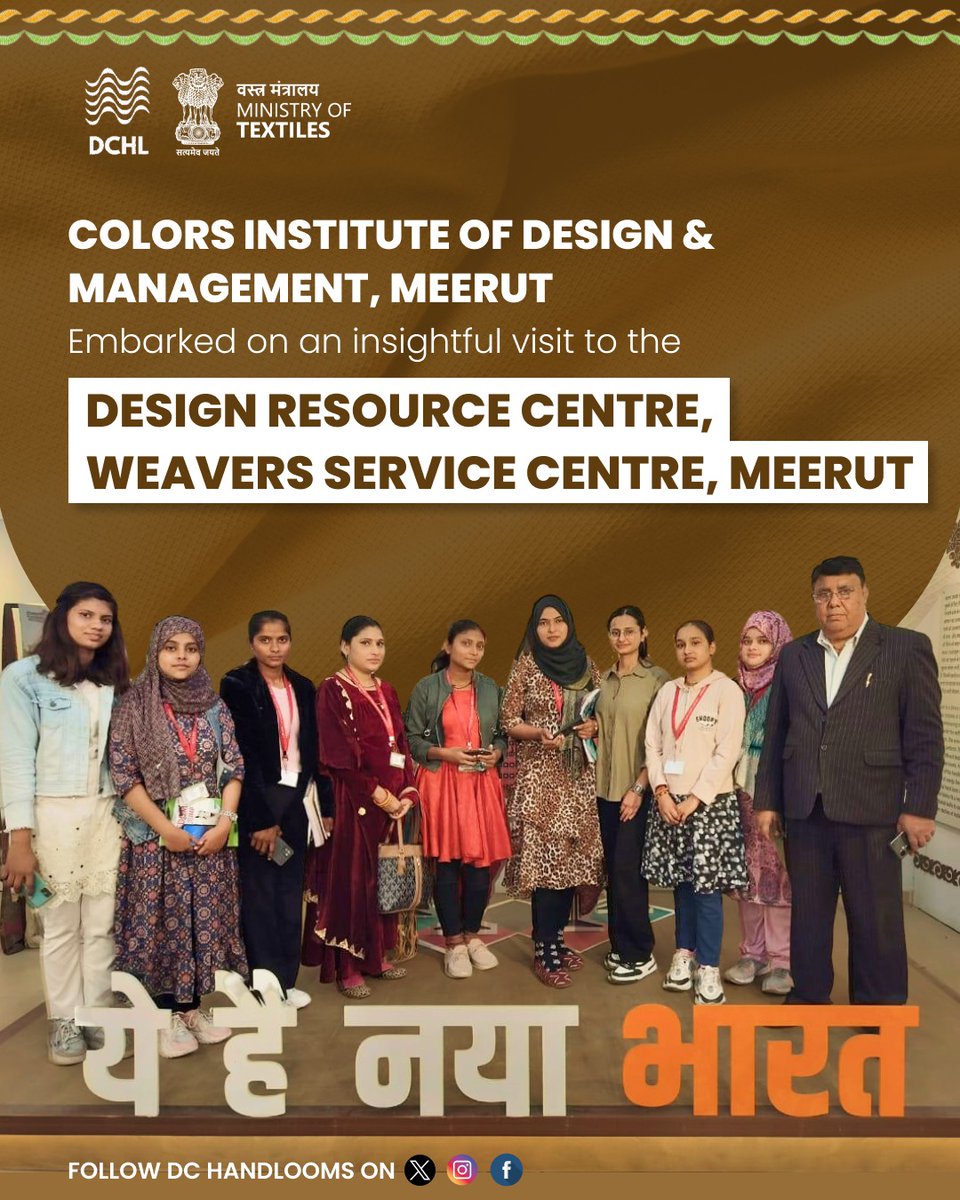 Colors Institute of Design &amp; Management, Meerut visited Design Resource centre, Weavers service centre Meerut