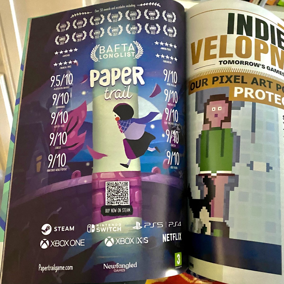 Huenry Hueffman (@henryhoffman) on Twitter photo Hope everyone has a great time at the <a href="/debugmagazine/">Debug Magazine</a> Awards today! Unfortunately can’t make it due to sad family news, but we’ve sent two of the <a href="/NewfangledGames/">Paper Trail ✨ Out now! ✨</a> team. Say hi if you see Kyle or Gonz. Also check the latest issue! Hope everyone has a great time at the <a href="/debugmagazine/">Debug Magazine</a> Awards today! Unfortunately can’t make it due to sad family news, but we’ve sent two of the <a href="/NewfangledGames/">Paper Trail ✨ Out now! ✨</a> team. Say hi if you see Kyle or Gonz. Also check the latest issue!