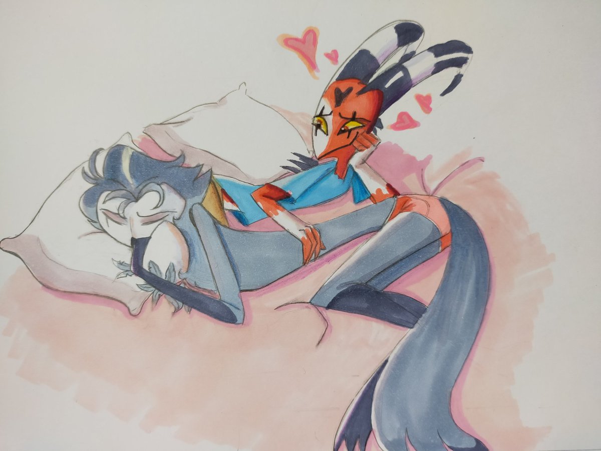 Queenlenart6's tweet photo. Nesting 🥚
#Stolitz #HelluvaBoss #HelluvaBossFanart https://t.co/EIJ5yJdl2E