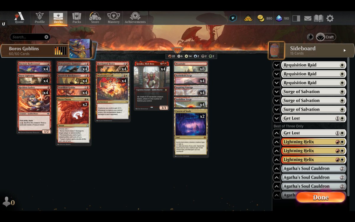 MBrewlab's tweet photo. Before Pro Tour Aetherdrift starts, let the record show that I was also rocking Boros Goblins before the deck lists were even published! Full BrewTech coming soon! βοΈπ¦β€οΈ #mtg #PTTDFT #MTGAetherdrift https://t.co/RCWOezH6T7